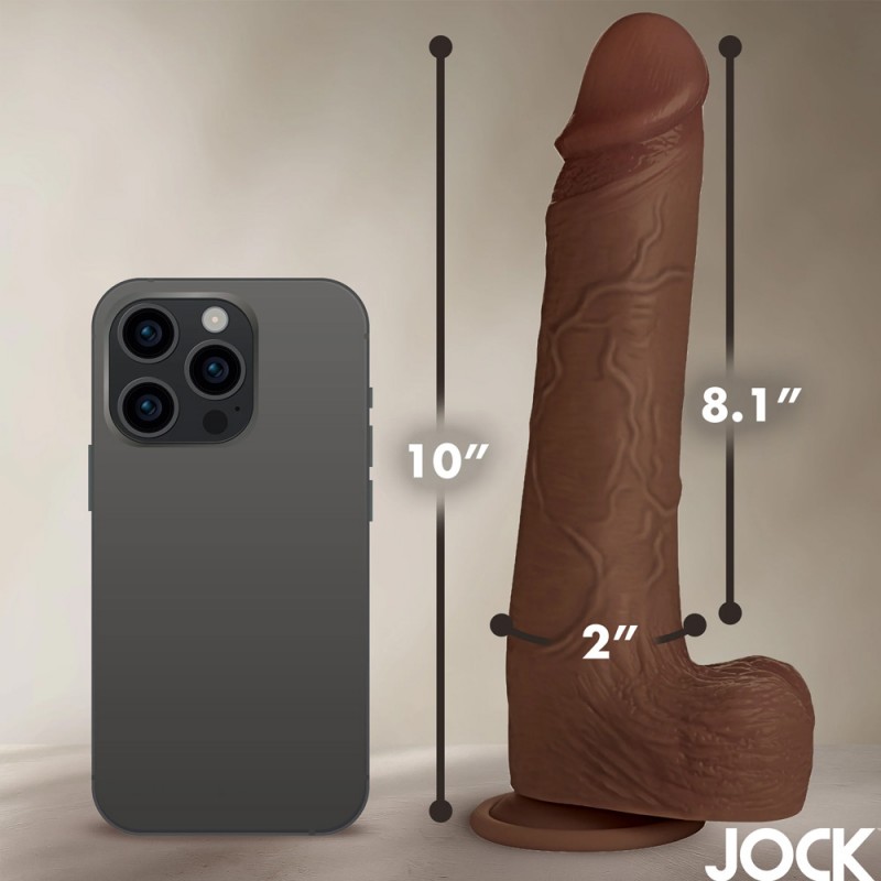 JOCK Real Skin Dual Density Silicone Dildo with Suction Cup & Balls4