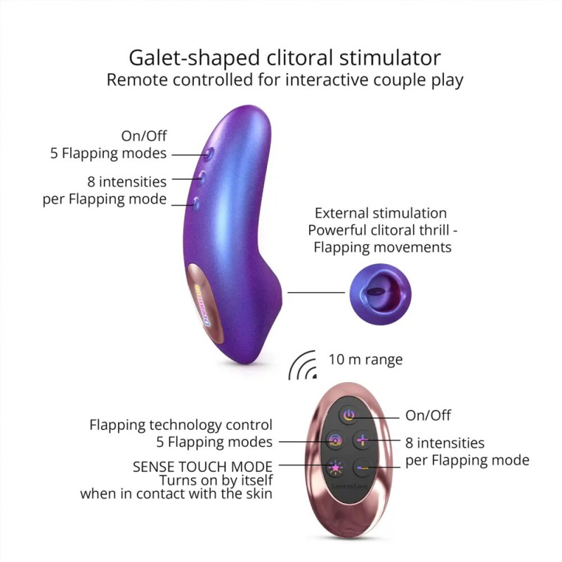 Love to Love Dreamer Mini Tongue Licking Flicker Clit Vibrator with Remote Control4