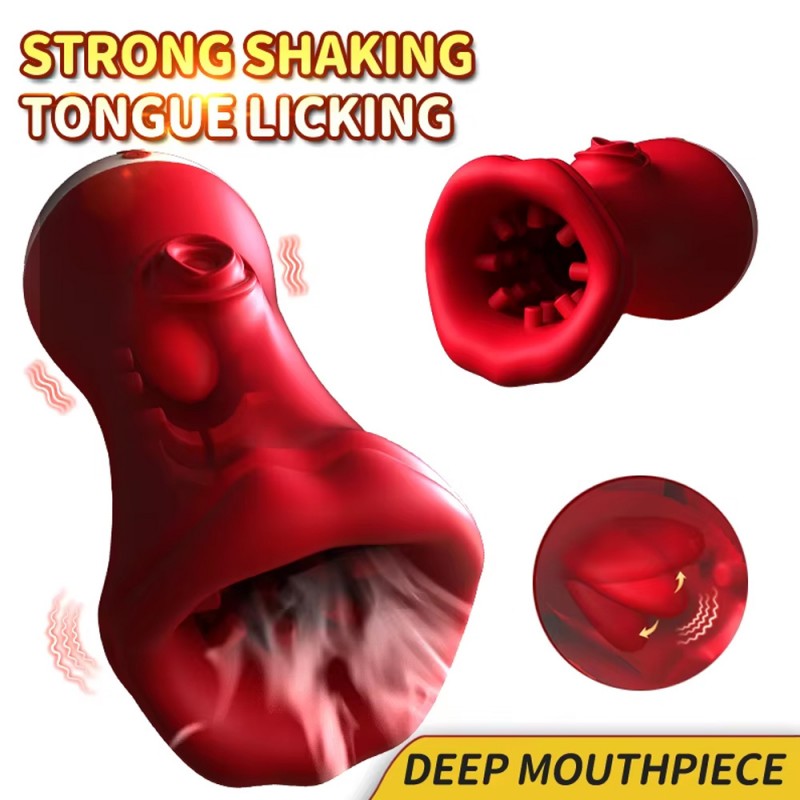 Tongue Licking Vibrator Sex Toy for Men Blow Job Masturbator