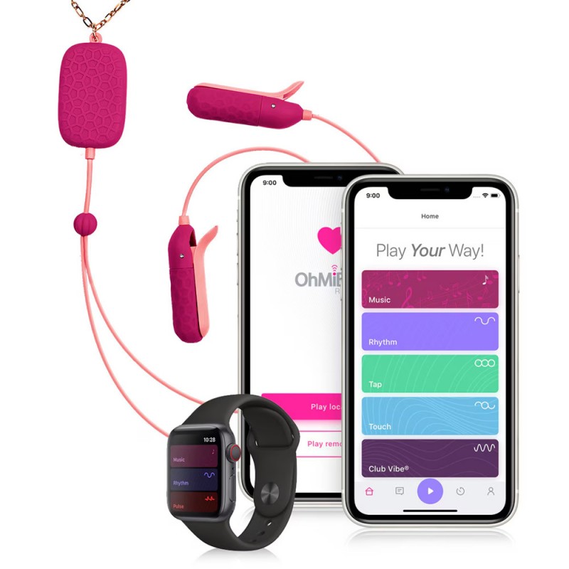 OhMiBod Sphinx Vibrating Nipple Clamps with Bluetooth App Control