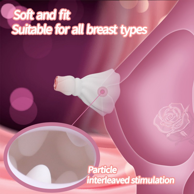 Rose Kissing Nipple Vibrator Vibrating Breast Massager Toys2