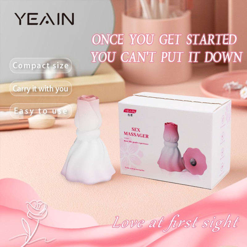 Rose Kissing Nipple Vibrator Vibrating Breast Massager Toys1