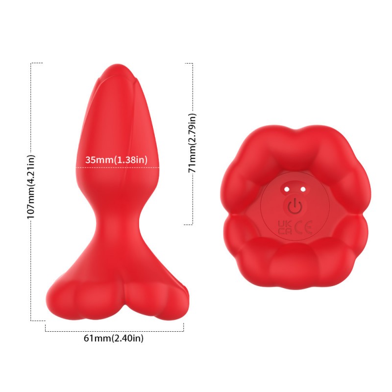 Rose Toy Anal Plug Threaded Prostate Vibrator