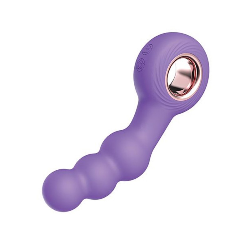 Vibrating Anal Beaded Ring Butt Plug Vibrator1