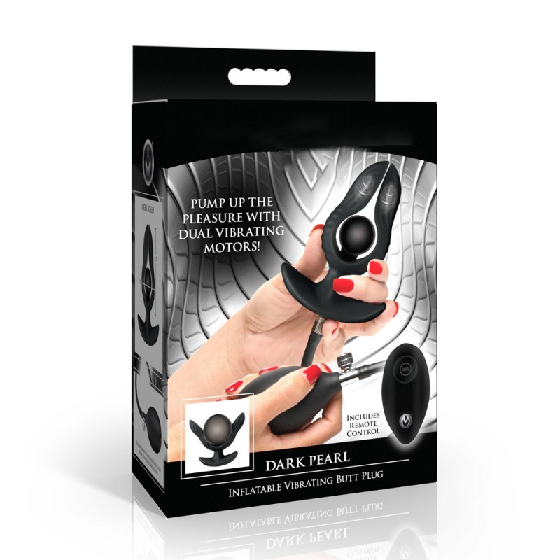 Dark Pearl Vibrating Inflatable Butt Plug with Remote Control6