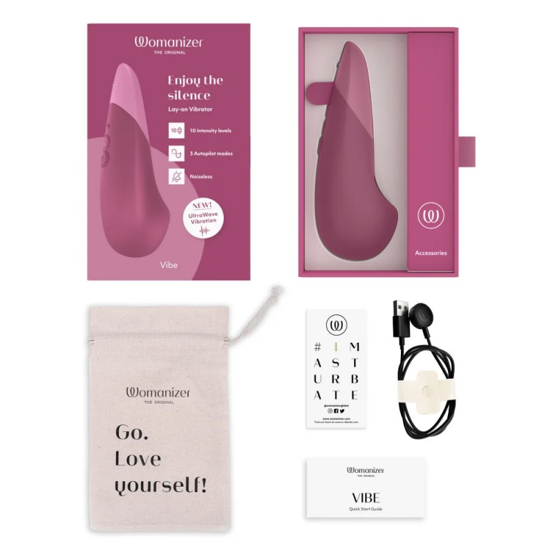 Womanizer Vibe World's First Silent Clitoral Stimulator with UltraWave Vibration1