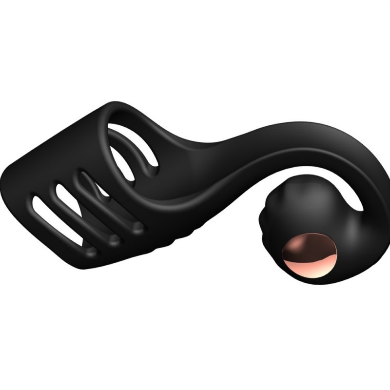 Vibrating Cock Ring Sleeve with Snail-Shaped Vibrator Male Sex Toys