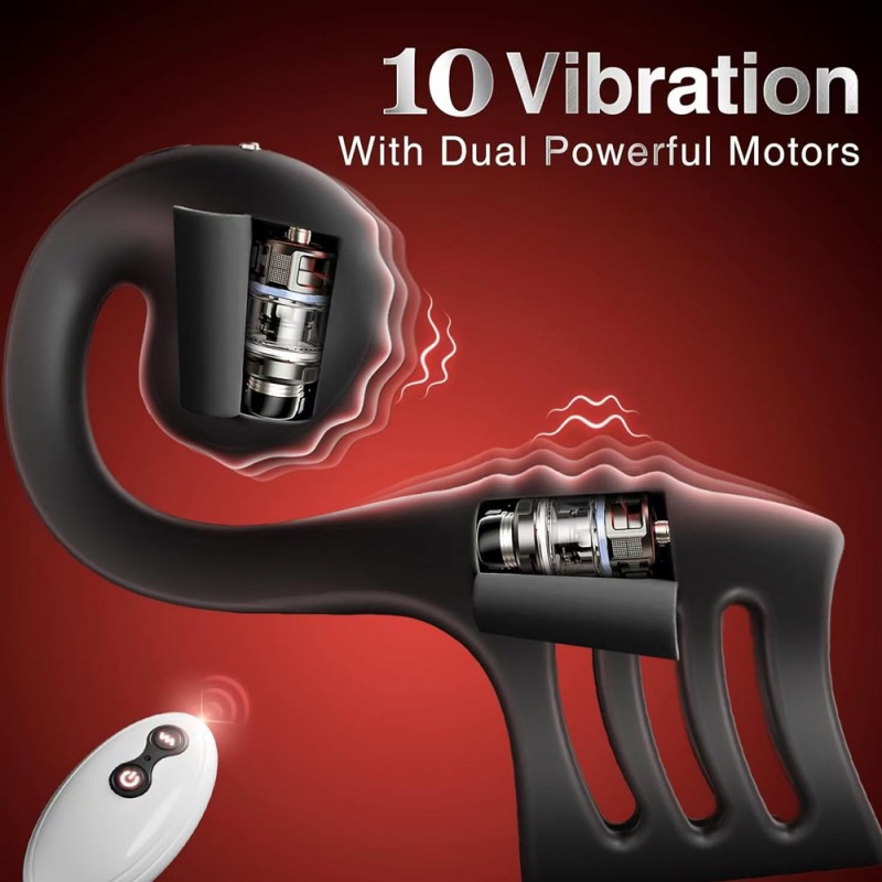Vibrating Cock Ring Sleeve with Snail-Shaped Vibrator Male Sex Toys