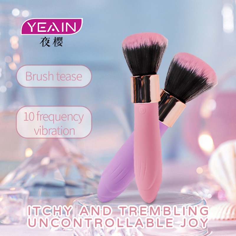 Make Up Brush Vibrator Hidden Female Sex Toy