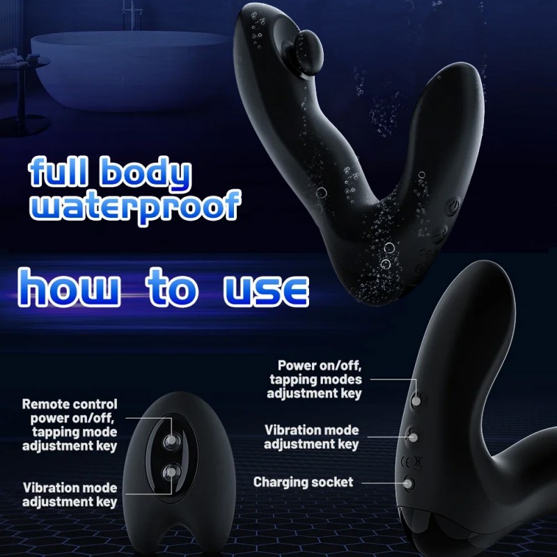 3 in 1 Prostate Massager Stimulator Anal Plug for Men Gay