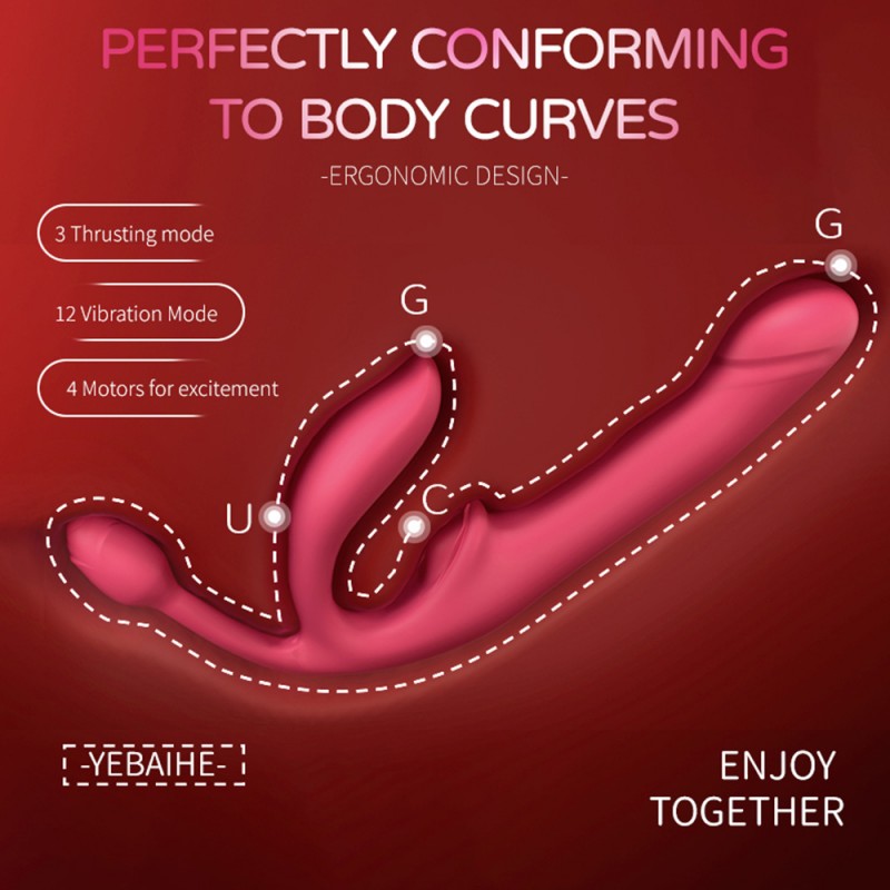 4 in 1 Lesbian Vibrator G-spot & Clitoral & Anal Stimulator with Remote1