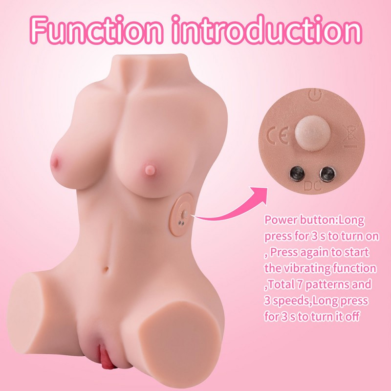 5.3lb Automatic Vibrating Sex Doll with Realistic Vagina Anal Boobs2