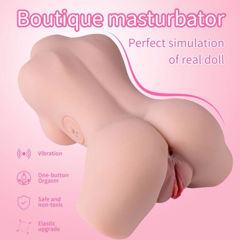 5.3lb Automatic Vibrating Sex Doll with Realistic Vagina Anal Boobs1