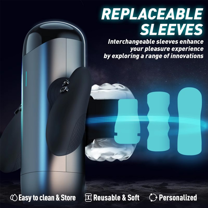 Automatic Thrusting Male Masturbator with Double Handle & Phone Holder