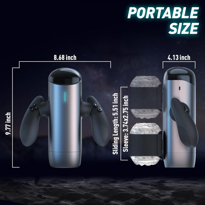 Automatic Thrusting Male Masturbator with Double Handle & Phone Holder5