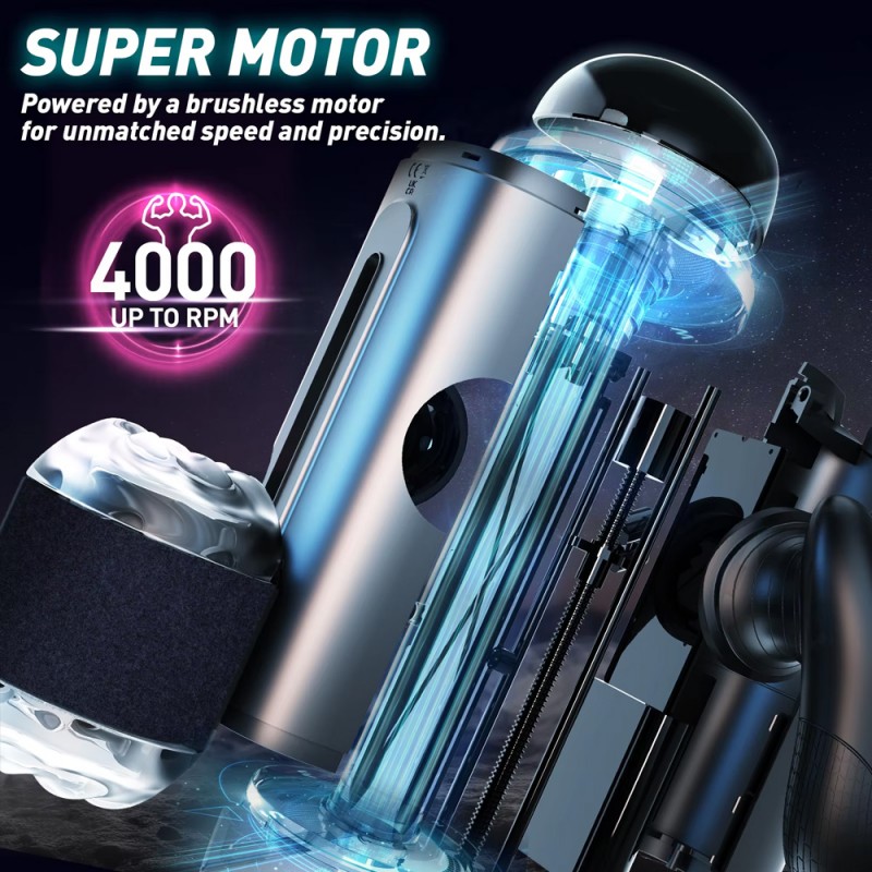 Automatic Thrusting Male Masturbator with Double Handle & Phone Holder2