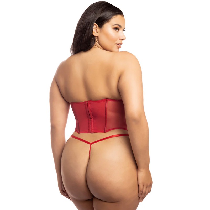 Christmas Holiday Santa's Entourage Velvet Bustier Bra & G-String Set  Santa Hat4