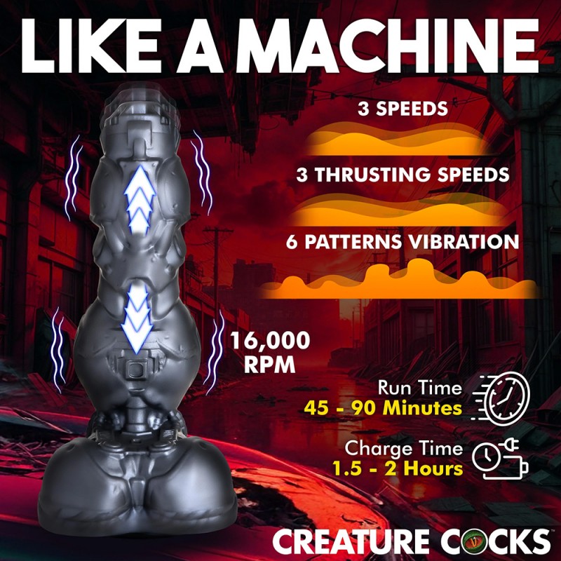 Creature Cocks Cyborg Cock Thrusting & Vibrating Fantasy Dildo with Remote3