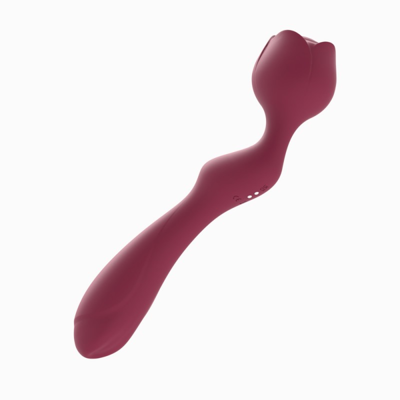 Double Ended G-spot Vibrator Rose Bud Clitoral Stimulator
