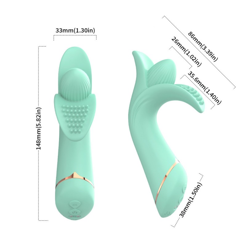 Double Ended G-spot & Clit Vibrator Vibrating Anal Toy5