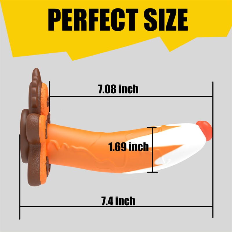 Gingerbread Man Silicone Dildo with Suction Cup Christmas Themed Sex Toy6