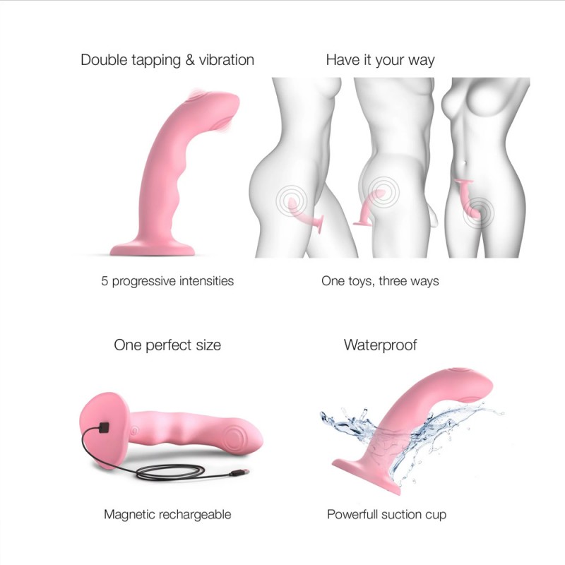 Love to Love Double Tapping Dildo Wave G-spot Vibrator with Scution Cup1