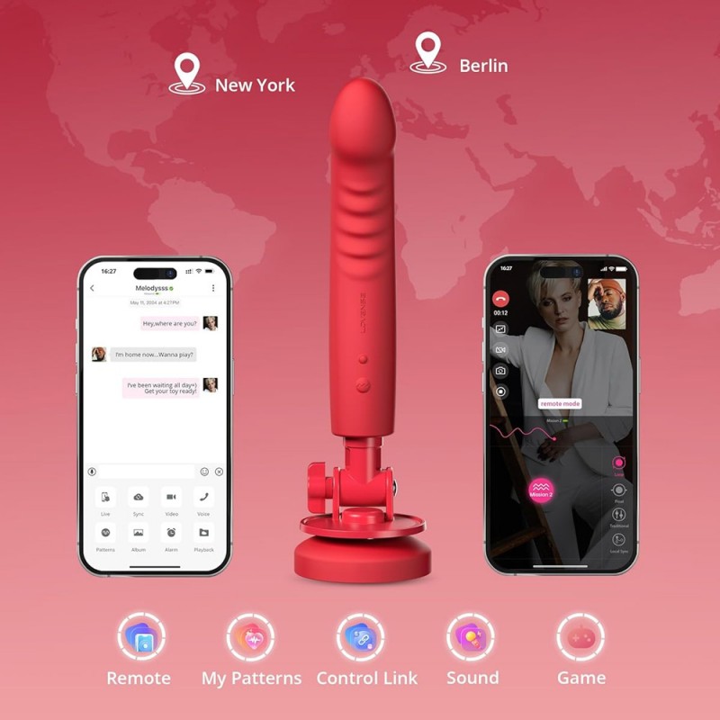 Lovense Mission 2 G-spot Dildo Vibrator with Suction Cup & Touch-Sense Tech & App Control3