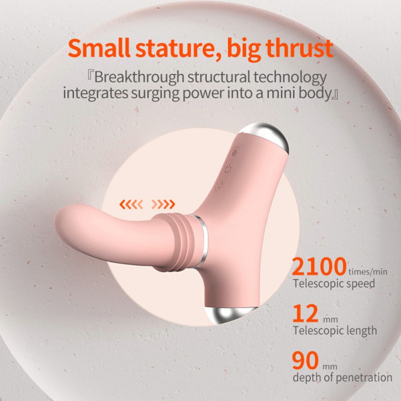 Mini Sex Machine Heating Thrusting Vibrator with Remote Control4