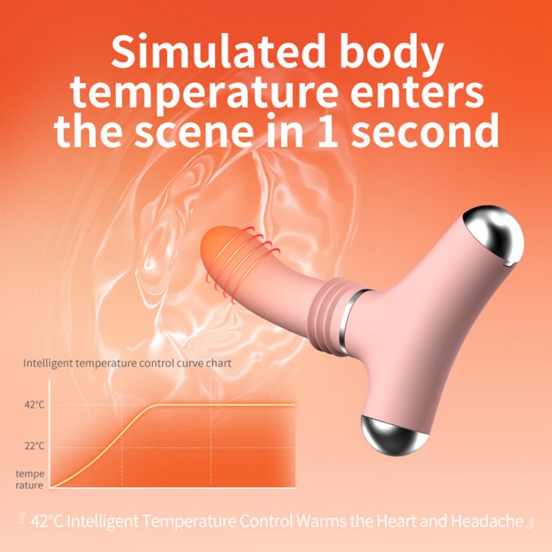 Mini Sex Machine Heating Thrusting Vibrator with Remote Control3