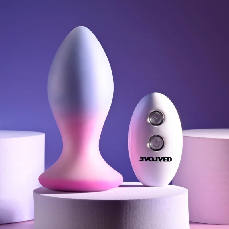 Evolved Paradise Plug Dual Layer Vibrating Anal Plug with Remote