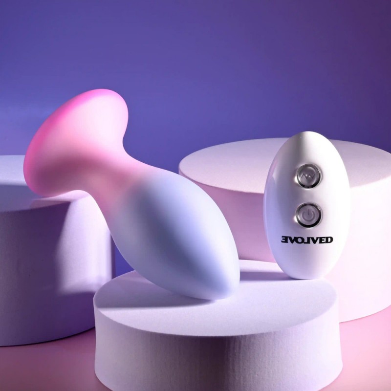 Evolved Paradise Plug Dual Layer Vibrating Anal Plug with Remote