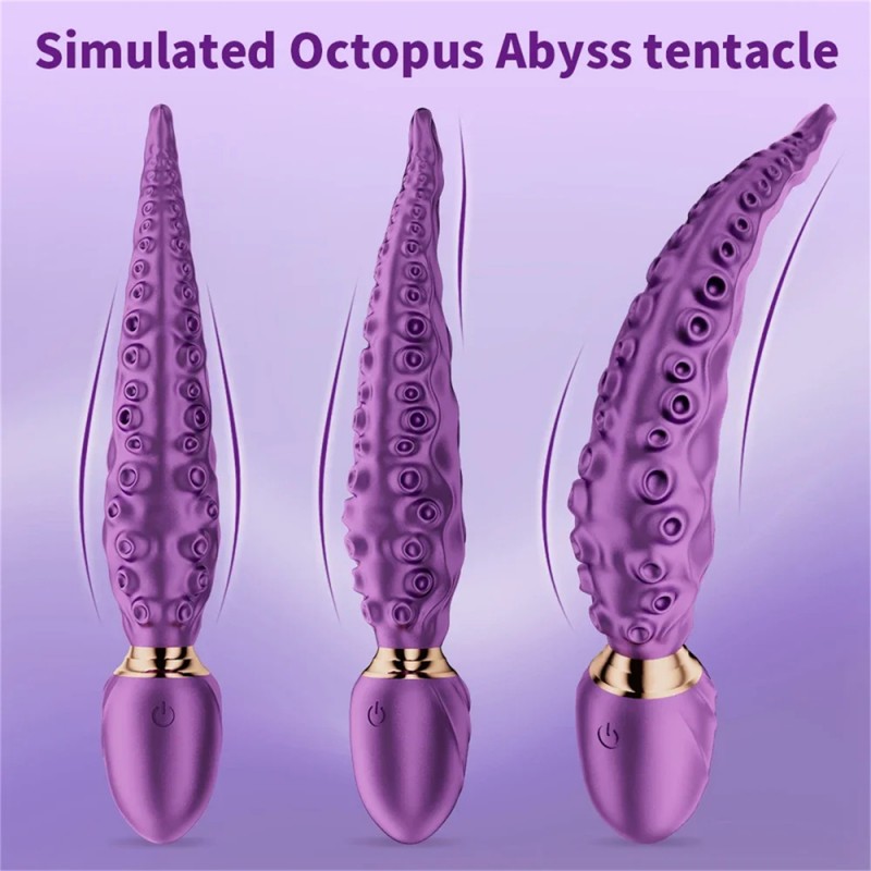 Octopus Tentacle Simulation Dildo Fantasy Cock Double Head Vibrator