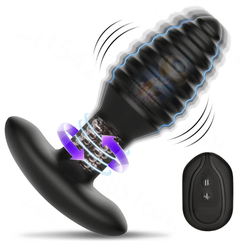 Anal Toy Model-E Vibrating Rimming Plug with Remote