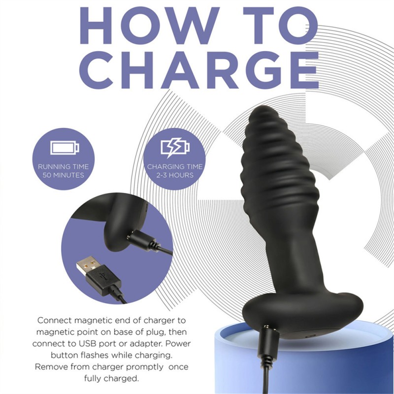 Anal Toy Model-E Vibrating Rimming Plug with RemoteAnal Toy Model-E Vibrating Rimming Plug with Remote