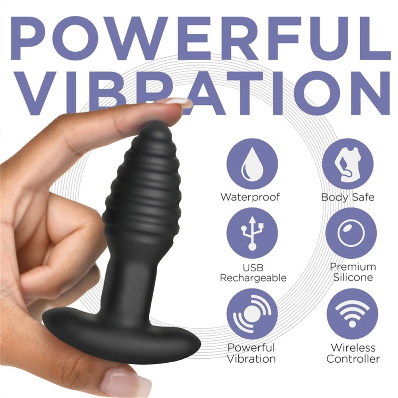 Anal Toy Model-E Vibrating Rimming Plug with Remote