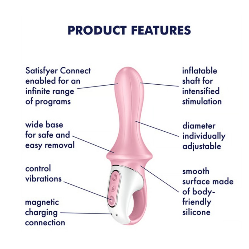 Satisfyer Air Pump Booty 5+ Inflatable Anal Vibrator with App Control1