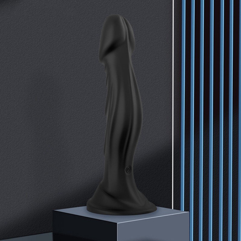 Simulation Vibrating Curved Dildo with Remote Control