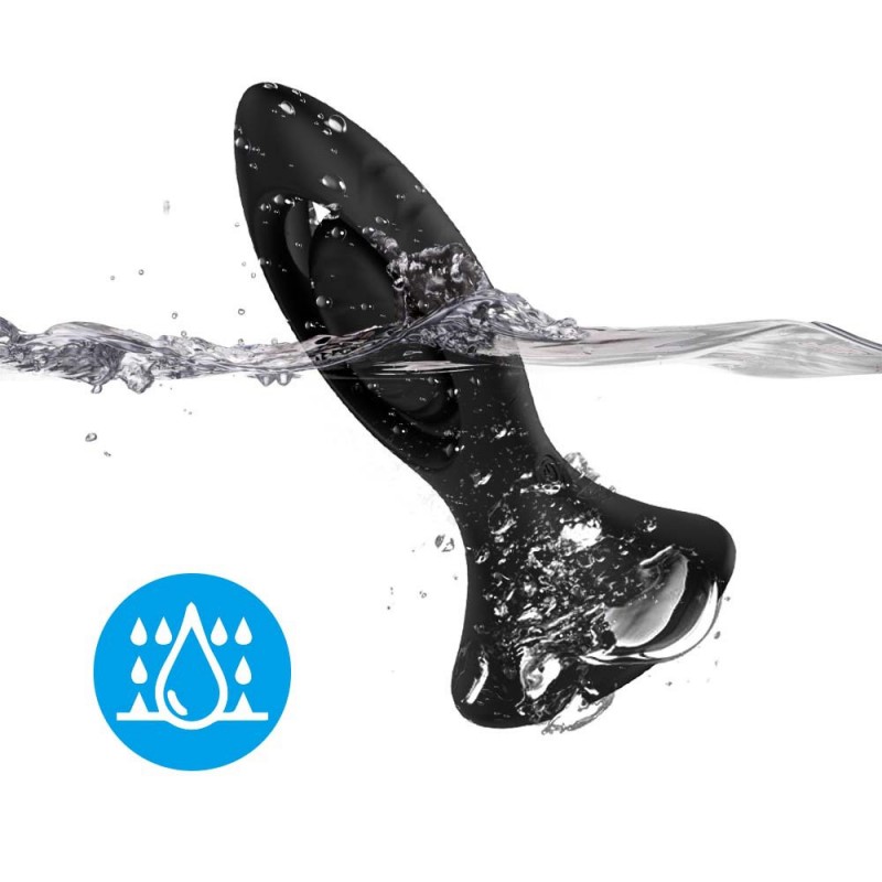 Black Hollow Out Slap Anal Plug with Remote Control