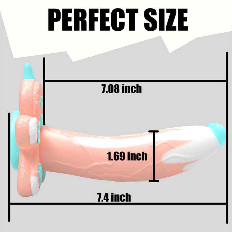 Xmas Silicone Penis Cute Gingerbread Man Dildo with Heart Tipped Glans6