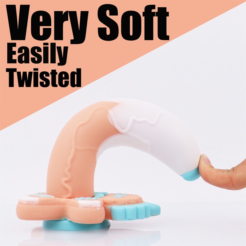 Xmas Silicone Penis Cute Gingerbread Man Dildo with Heart Tipped Glans3