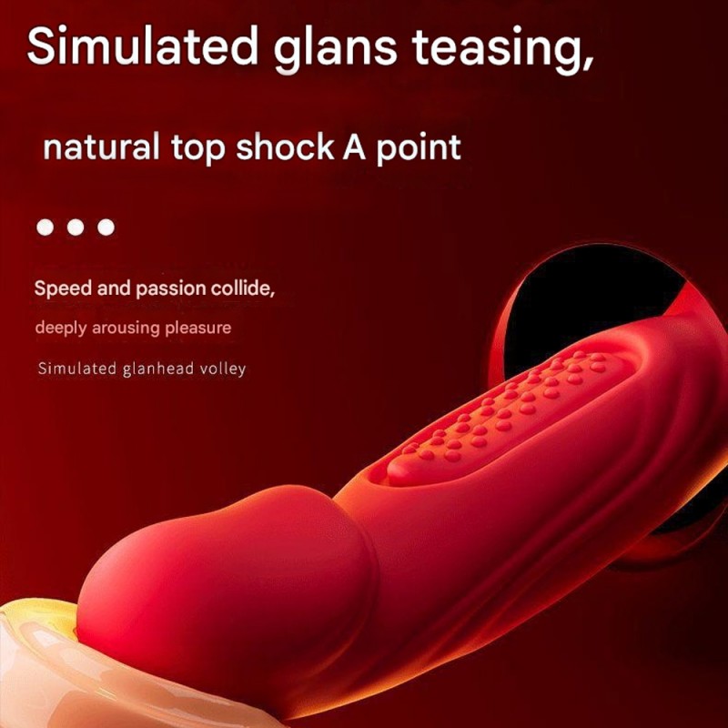Red Lips and Tongue Double Slap Rabbit Vibrator