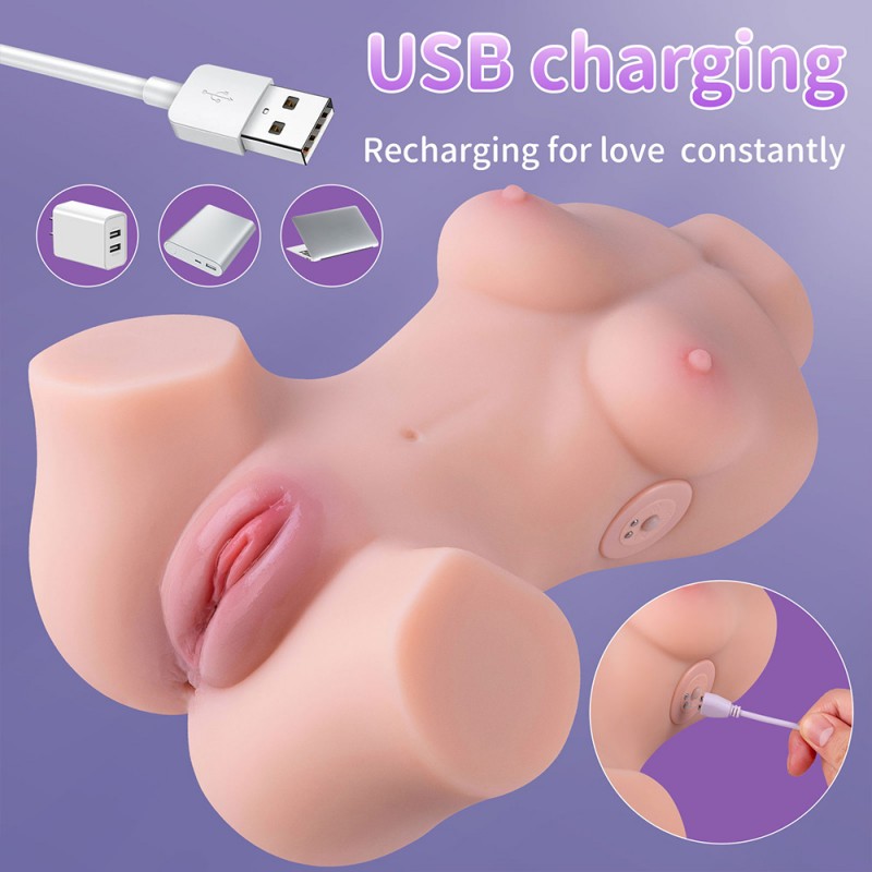 5.95LB Vibrating Sex Doll Realistic Boobs Vagina Anal