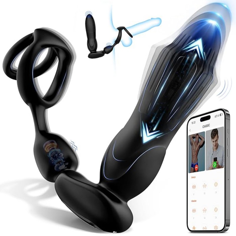 Thrusting Male Prostate Massager Vibrating Anal Vibrator