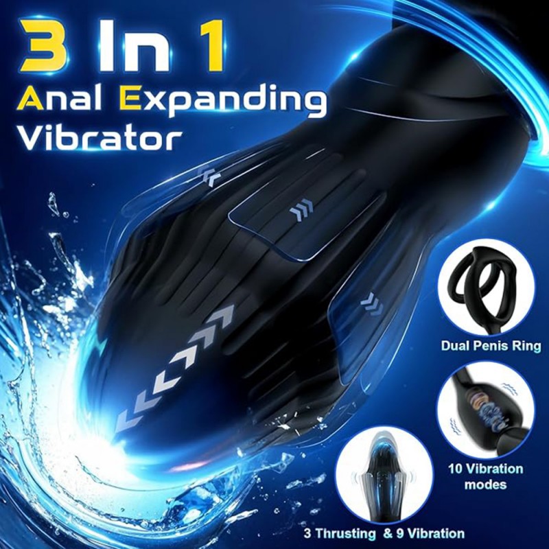 Thrusting Male Prostate Massager Vibrating Anal Vibrator