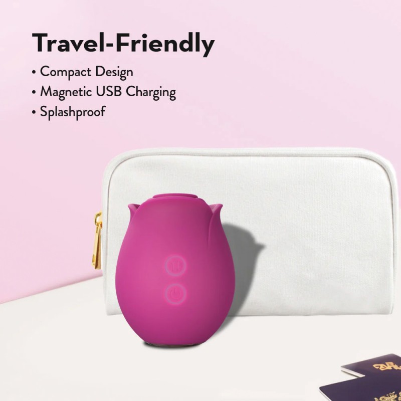 Blush Original Rose Vibrator Air Wave Suction Clitoral Nipple Stimulator6