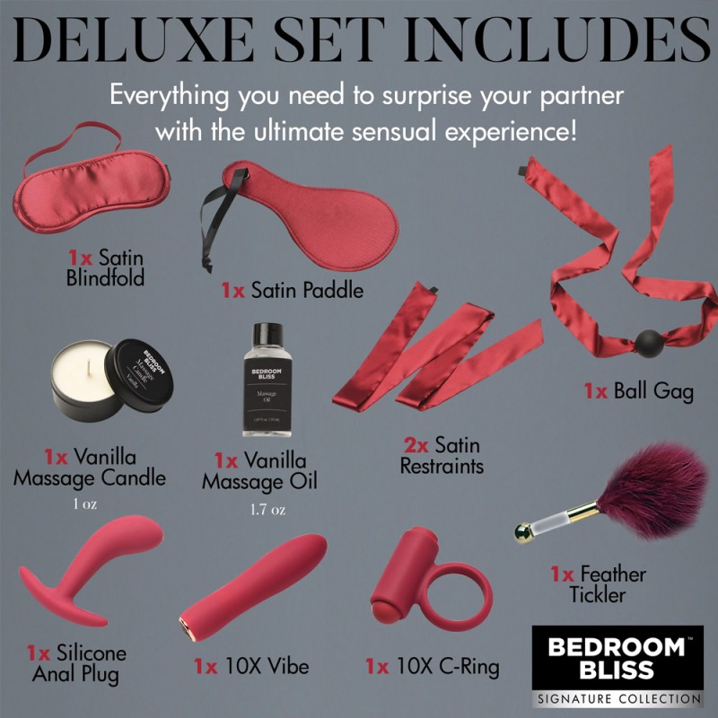 XR Brands Lover's Deluxe Bondage Massage Set