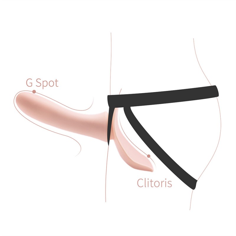 G Spot Vibrator Strap On Dildo Harness Dildos with 5 Vibration Modes