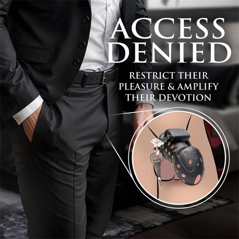 Master Series Lock Down Plastic Chastity Cage