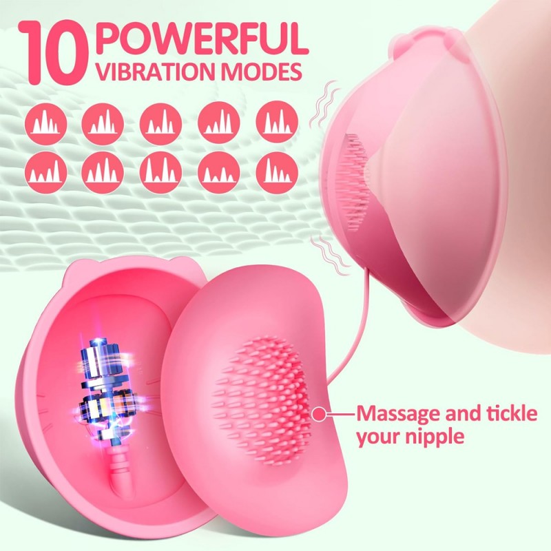 Cute Cat Nipple Vibrator Sucker Breast Massager with Remote Control4