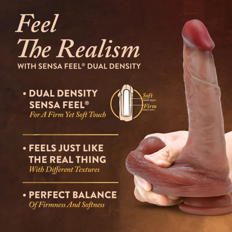 Blush Renaissance Realistic Dildo with Sliding Foreskin & Squeezable Balls2